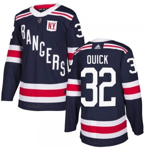 Adult Authentic New York Rangers Jonathan Quick Navy Blue 2018 Winter Classic Home Official Adidas Jersey