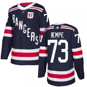 Adult Authentic New York Rangers Matt Rempe Navy Blue 2018 Winter Classic Home Official Adidas Jersey