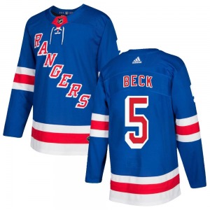 Youth Authentic New York Rangers Barry Beck Royal Blue Home Official Adidas Jersey
