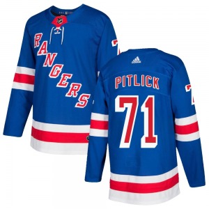 Youth Authentic New York Rangers Tyler Pitlick Royal Blue Home Official Adidas Jersey