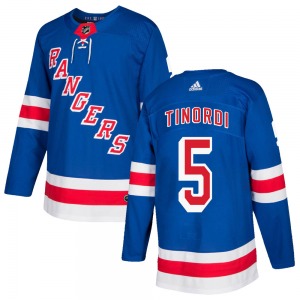 Youth Authentic New York Rangers Jarred Tinordi Royal Blue Home Official Adidas Jersey