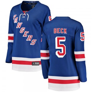 Women's Breakaway New York Rangers Barry Beck Blue Home Official Fanatics Branded Jersey