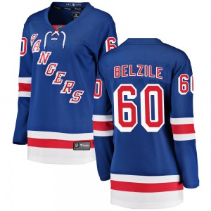 Women's Breakaway New York Rangers Alex Belzile Blue Home Official Fanatics Branded Jersey