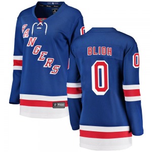 Women's Breakaway New York Rangers Anton Blidh Blue Home Official Fanatics Branded Jersey