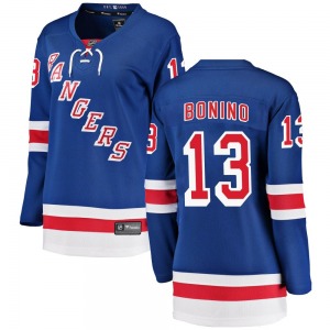 Women's Breakaway New York Rangers Nick Bonino Blue Home Official Fanatics Branded Jersey