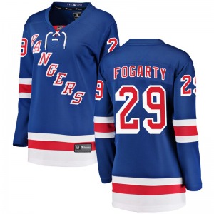 Women's Breakaway New York Rangers Steven Fogarty Blue Home Official Fanatics Branded Jersey