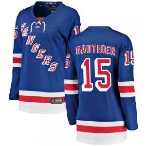 Women's Breakaway New York Rangers Julien Gauthier Blue Home Official Fanatics Branded Jersey
