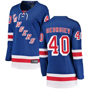 Women's Breakaway New York Rangers Alexandar Georgiev Blue Home Official Fanatics Branded Jersey
