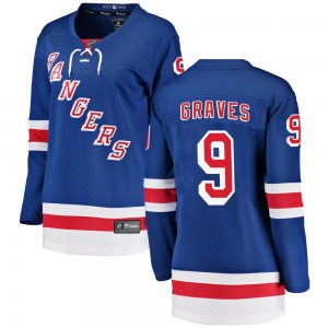 Women's Breakaway New York Rangers Adam Graves Blue Home Official Fanatics Branded Jersey