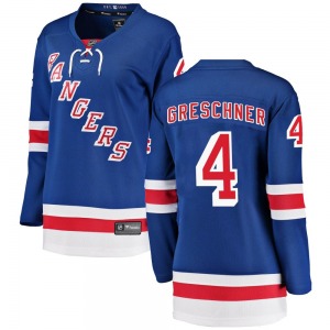 Women's Breakaway New York Rangers Ron Greschner Blue Home Official Fanatics Branded Jersey