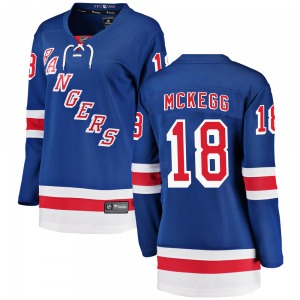Women's Breakaway New York Rangers Greg McKegg Blue Home Official Fanatics Branded Jersey