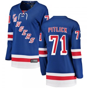 Women's Breakaway New York Rangers Tyler Pitlick Blue Home Official Fanatics Branded Jersey