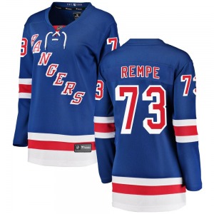 Women's Breakaway New York Rangers Matt Rempe Blue Home Official Fanatics Branded Jersey