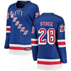 Women's Breakaway New York Rangers P.j. Stock Blue Home Official Fanatics Branded Jersey