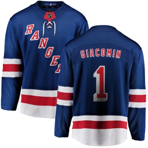 Adult Breakaway New York Rangers Eddie Giacomin Blue Home Official Fanatics Branded Jersey