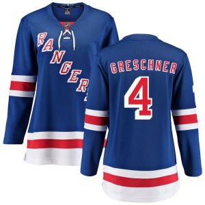 Women's Breakaway New York Rangers Ron Greschner Blue Home Official Fanatics Branded Jersey