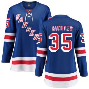 Women's Breakaway New York Rangers Mike Richter Blue Home Official Fanatics Branded Jersey