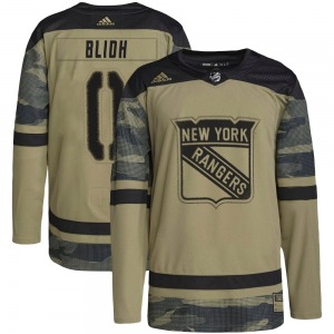 Youth Authentic New York Rangers Anton Blidh Camo Military Appreciation Practice Official Adidas Jersey