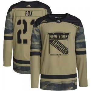 Youth Authentic New York Rangers Adam Fox Camo Military Appreciation Practice Official Adidas Jersey
