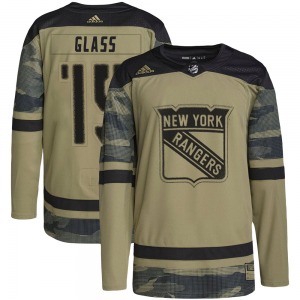 Youth Authentic New York Rangers Tanner Glass Camo Military Appreciation Practice Official Adidas Jersey