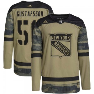Youth Authentic New York Rangers Erik Gustafsson Camo Military Appreciation Practice Official Adidas Jersey