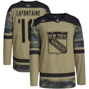 Youth Authentic New York Rangers Pat Lafontaine Camo Military Appreciation Practice Official Adidas Jersey