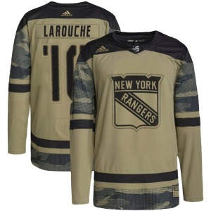 Youth Authentic New York Rangers Pierre Larouche Camo Military Appreciation Practice Official Adidas Jersey