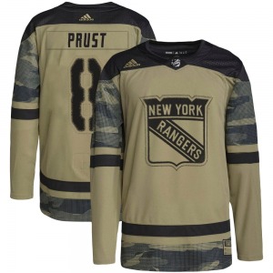 Youth Authentic New York Rangers Brandon Prust Camo Military Appreciation Practice Official Adidas Jersey