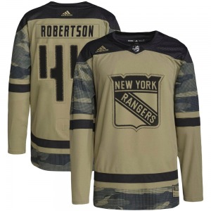 Youth Authentic New York Rangers Matthew Robertson Camo Military Appreciation Practice Official Adidas Jersey