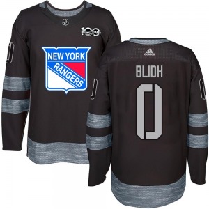 Youth Authentic New York Rangers Anton Blidh Black 1917-2017 100th Anniversary Official Jersey