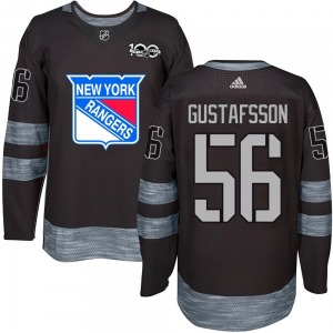 Youth Authentic New York Rangers Erik Gustafsson Black 1917-2017 100th Anniversary Official Jersey