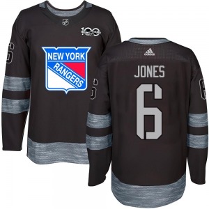 Youth Authentic New York Rangers Zac Jones Black 1917-2017 100th Anniversary Official Jersey