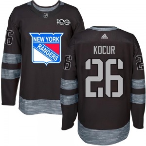 Youth Authentic New York Rangers Joe Kocur Black 1917-2017 100th Anniversary Official Jersey