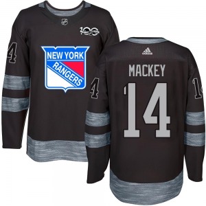 Youth Authentic New York Rangers Connor Mackey Black 1917-2017 100th Anniversary Official Jersey