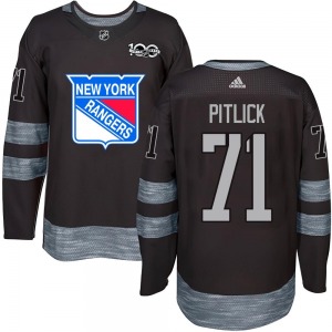 Youth Authentic New York Rangers Tyler Pitlick Black 1917-2017 100th Anniversary Official Jersey