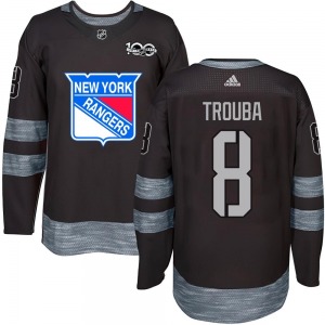Youth Authentic New York Rangers Jacob Trouba Black 1917-2017 100th Anniversary Official Jersey