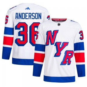 Adult Authentic New York Rangers Glenn Anderson White 2024 Stadium Series Primegreen Official Adidas Jersey
