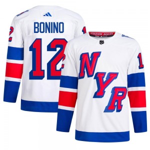 Adult Authentic New York Rangers Nick Bonino White 2024 Stadium Series Primegreen Official Adidas Jersey