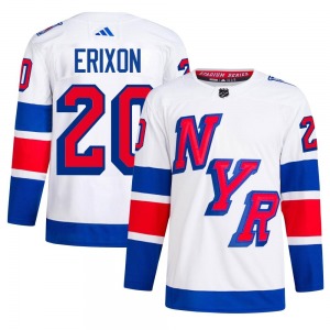Adult Authentic New York Rangers Jan Erixon White 2024 Stadium Series Primegreen Official Adidas Jersey