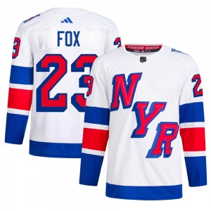 Adult Authentic New York Rangers Adam Fox White 2024 Stadium Series Primegreen Official Adidas Jersey