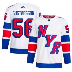 Adult Authentic New York Rangers Erik Gustafsson White 2024 Stadium Series Primegreen Official Adidas Jersey