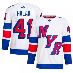 Adult Authentic New York Rangers Jaroslav Halak White 2024 Stadium Series Primegreen Official Adidas Jersey
