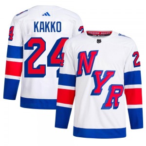 Adult Authentic New York Rangers Kaapo Kakko White 2024 Stadium Series Primegreen Official Adidas Jersey