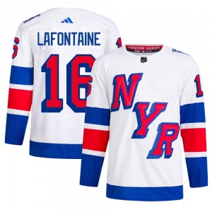 Adult Authentic New York Rangers Pat Lafontaine White 2024 Stadium Series Primegreen Official Adidas Jersey