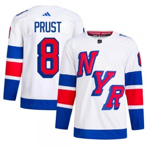 Adult Authentic New York Rangers Brandon Prust White 2024 Stadium Series Primegreen Official Adidas Jersey
