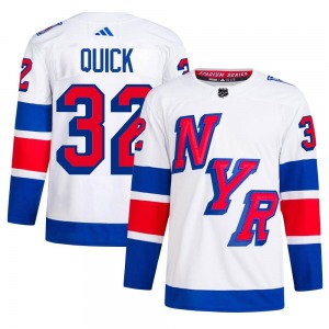 Adult Authentic New York Rangers Jonathan Quick White 2024 Stadium Series Primegreen Official Adidas Jersey