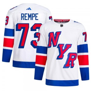 Adult Authentic New York Rangers Matt Rempe White 2024 Stadium Series Primegreen Official Adidas Jersey