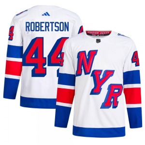 Adult Authentic New York Rangers Matthew Robertson White 2024 Stadium Series Primegreen Official Adidas Jersey