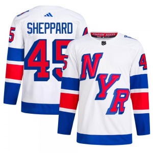 Adult Authentic New York Rangers James Sheppard White 2024 Stadium Series Primegreen Official Adidas Jersey