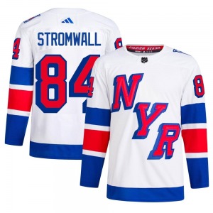Adult Authentic New York Rangers Malte Stromwall White 2024 Stadium Series Primegreen Official Adidas Jersey